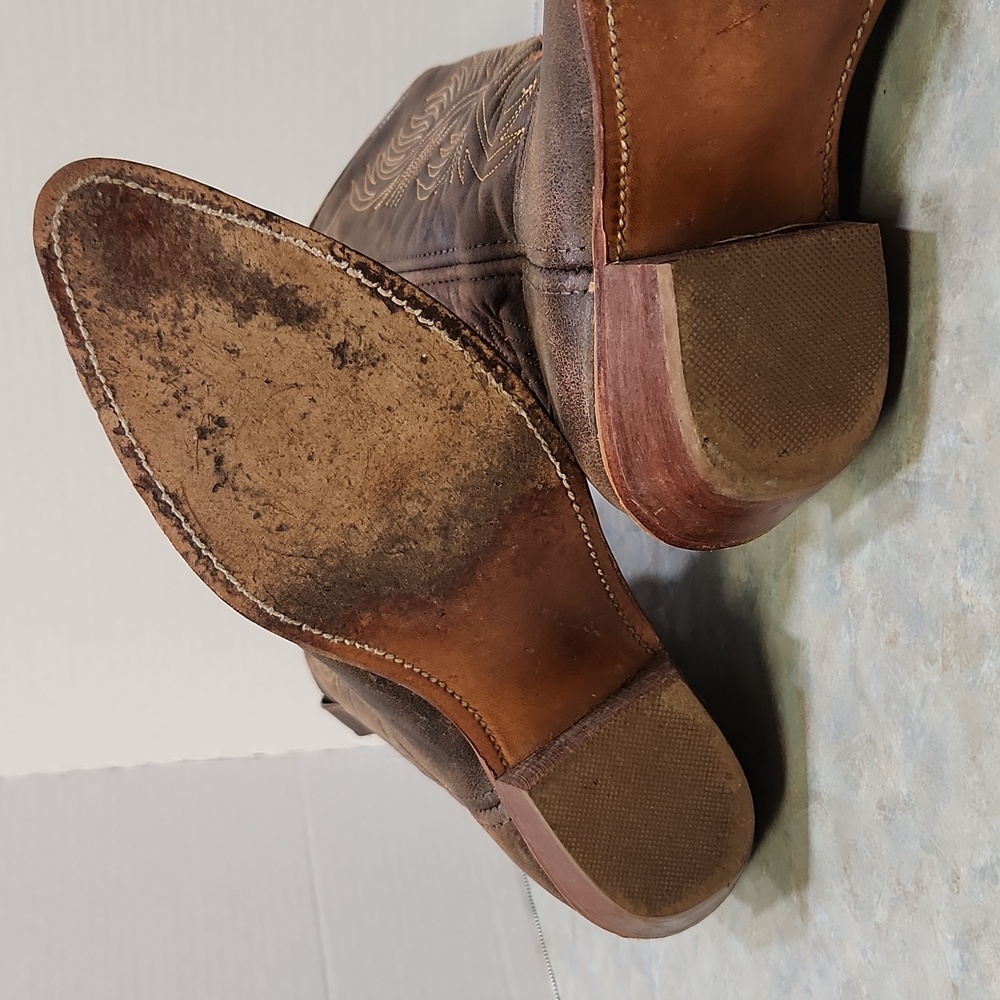 Abilene 9059 brown cowgirl boots 10 - Picture 7 of 11